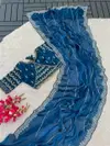Manna Jk Pure Zimmy Choo Satin Party Wear Saree Suppliers in India